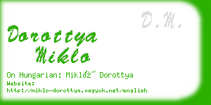 dorottya miklo business card